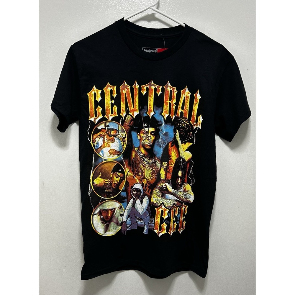 Headgear Classics Men's Black Cotton Graphic‎ Print T-Shirt Crew Neck Size S